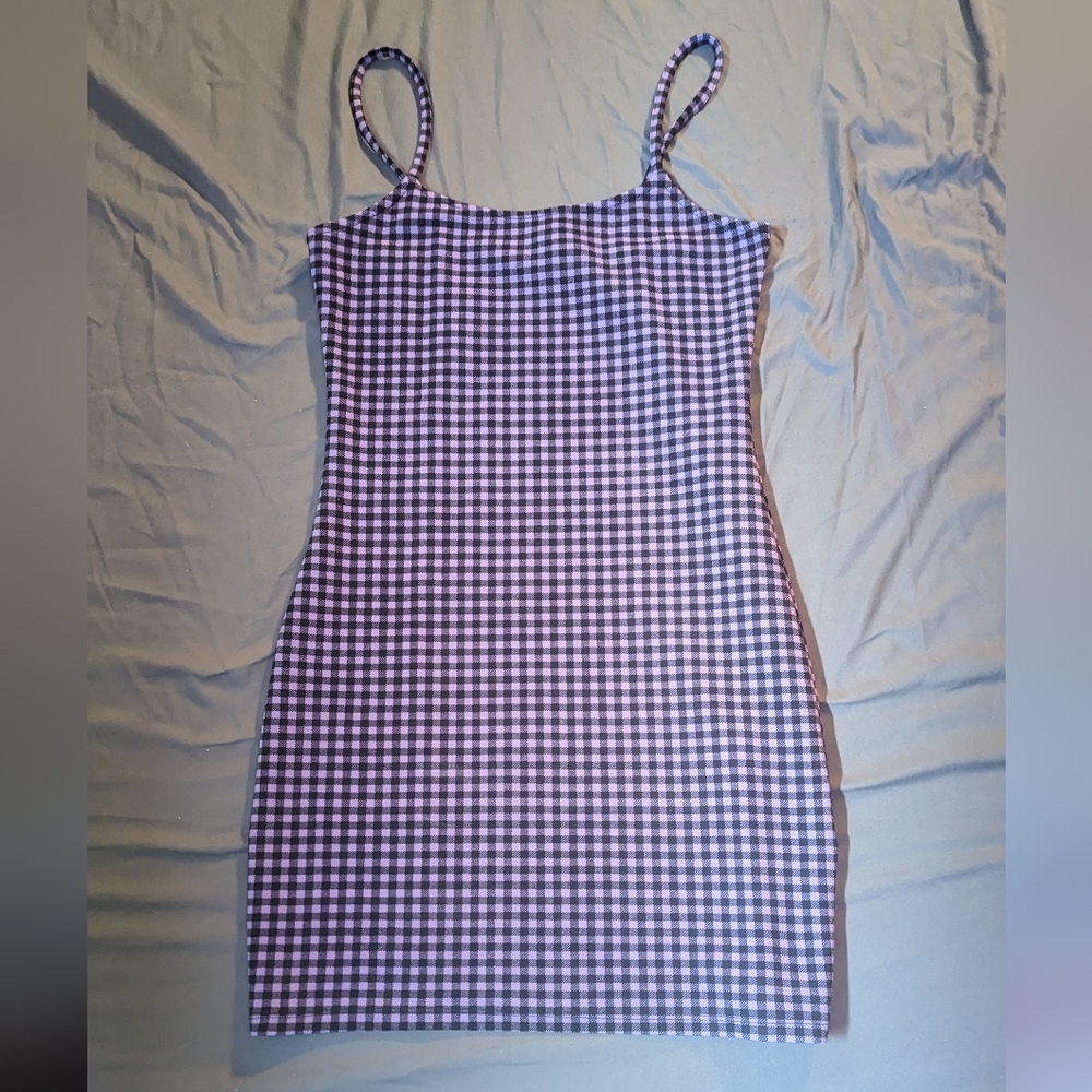 Plaid Bodycon Mini dress, H&M small